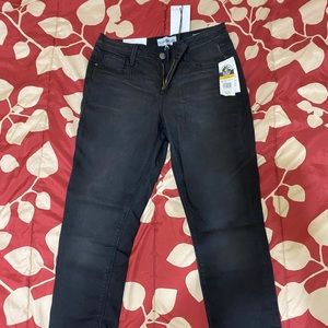 Black jeans with fringe on bottom